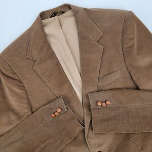 Haggar Mens VTG 70's Light Brown Corduroy USA Sports Coat Blazer Jacket 42L EUC